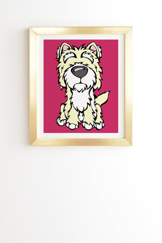 Angry Squirrel Studio Westie 40 Gold Framed Wall Art