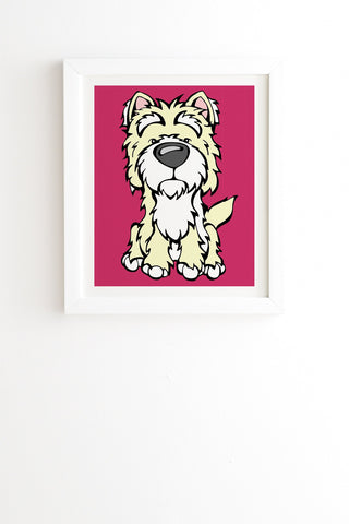 Angry Squirrel Studio Westie 40 White Framed Wall Art