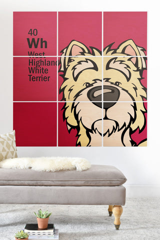 Angry Squirrel Studio Westie 40 Wood Wall Mural