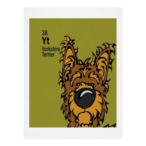 Angry Squirrel Studio Yorkshire Terrier 38 Art Print