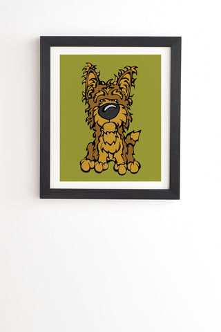 Angry Squirrel Studio Yorkshire Terrier 38 Black Framed Wall Art