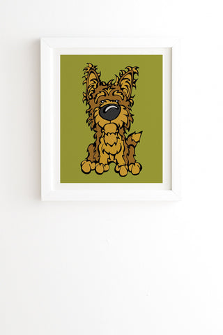 Angry Squirrel Studio Yorkshire Terrier 38 White Framed Wall Art