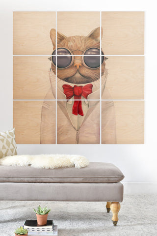 Animal Crew Astro Cat Wood Wall Mural