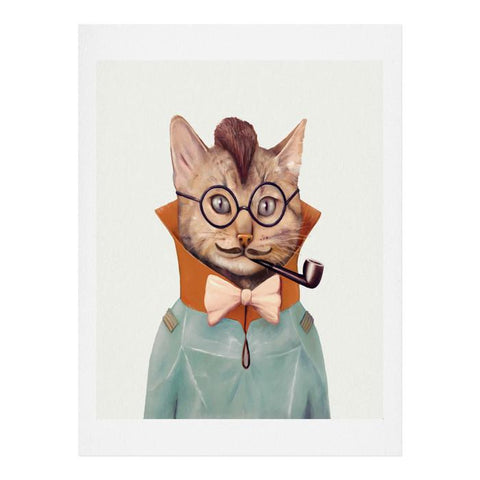 animal crew eclectic cat art print Animal Crew Eclectic Cat Art Print