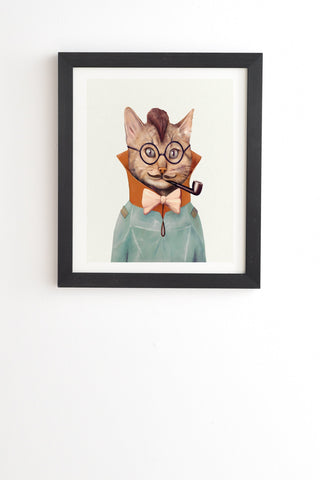 animal crew eclectic cat black framed wall art Animal Crew Eclectic Cat Black Framed Wall Art