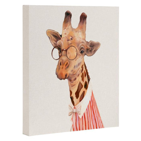 Animal Crew Lady Giraffe Art Canvas