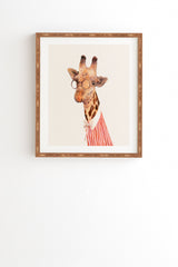 Animal Crew Lady Giraffe Framed Wall Art