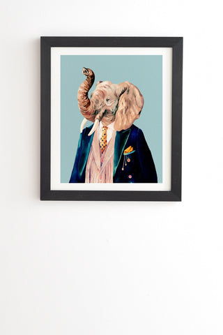 Animal Crew Mr Elephant Black Framed Wall Art