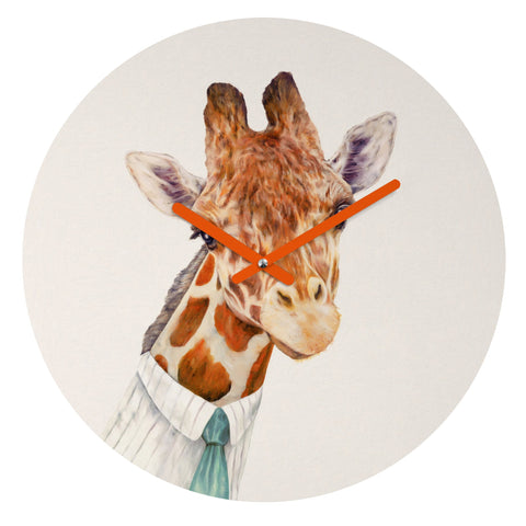 Animal Crew Mr Giraffe Round Clock