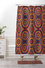 Arcturus Coral Motif Shower Curtain And Mat