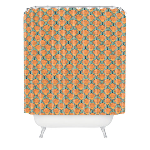 arcturus deco shells shower curtain Arcturus Deco Shells Shower Curtain