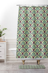 Arcturus Floral Sunburst Shower Curtain And Mat