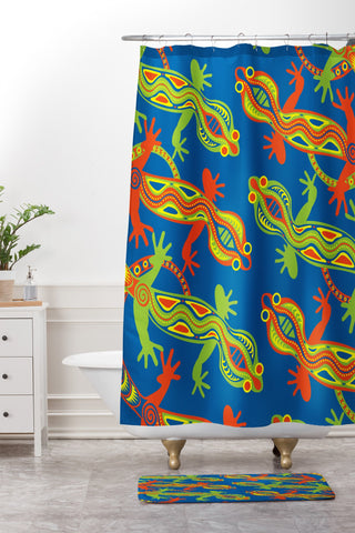 Arcturus Gecko Shower Curtain And Mat