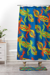 Arcturus Gecko Shower Curtain And Mat