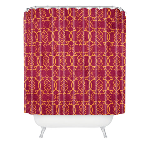 Arcturus Gold Trellis Shower Curtain