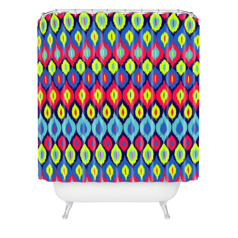 arcturus neon ikat shower curtain Arcturus Neon Ikat Shower Curtain