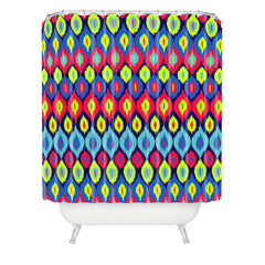 Arcturus Neon Ikat Shower Curtain