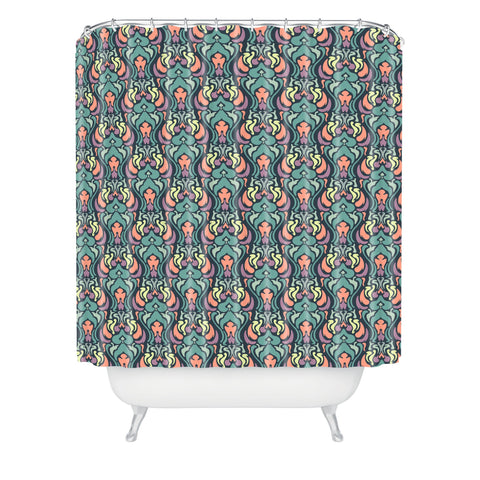 arcturus psychedalic garden shower curtain Arcturus Psychedalic Garden Shower Curtain