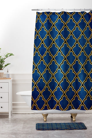 Arcturus Quatrefoil Shower Curtain And Mat