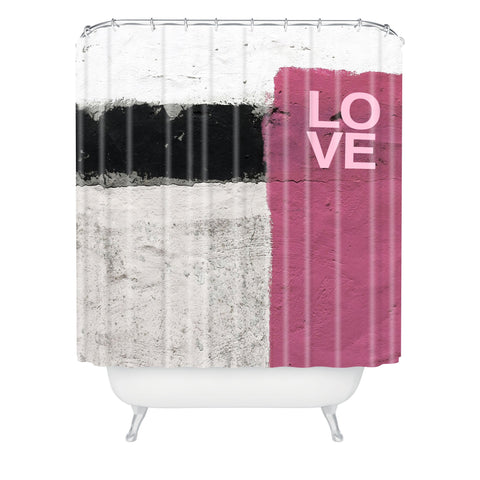 Ballack Art House Street Pink Shower Curtain