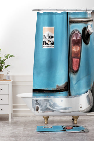 Ballack Art House World Vintage Team Shower Curtain And Mat