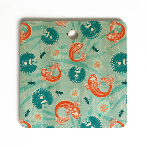 Caroline Okun Under Sea and Sky Cutting Board Square