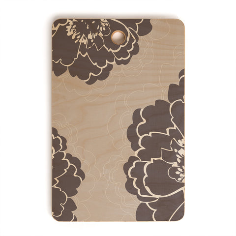 Caroline Okun Winter Peony Cutting Board Rectangle