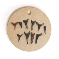 Catherine McDonald Amelia Island Shark Teeth Cutting Board Round