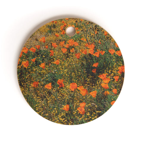 Catherine McDonald California Poppies Cutting Board Round