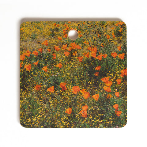 Catherine McDonald California Poppies Cutting Board Square