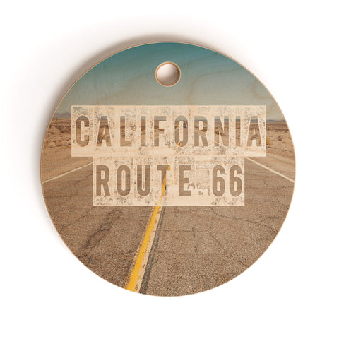 Catherine McDonald California Route 66 Cutting Board Round