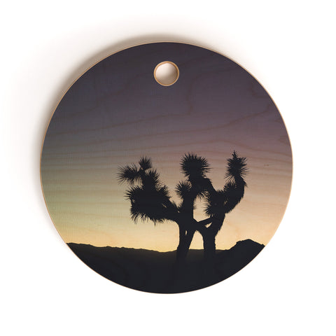 Catherine McDonald Sunset at Joshua Tree Cutting Board Round