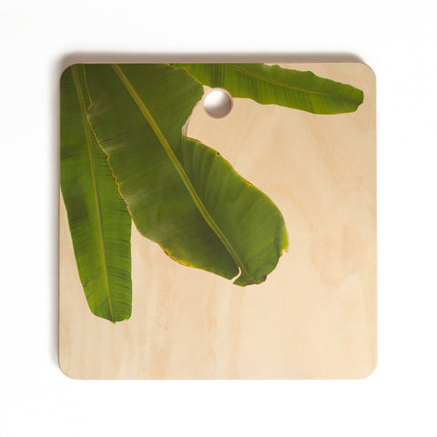 Catherine McDonald Tropical Banana Leaves Cutting Board Square