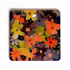 CayenaBlanca Abstract Flowers Cutting Board Square