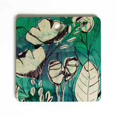 CayenaBlanca Abstract Garden Cutting Board Square