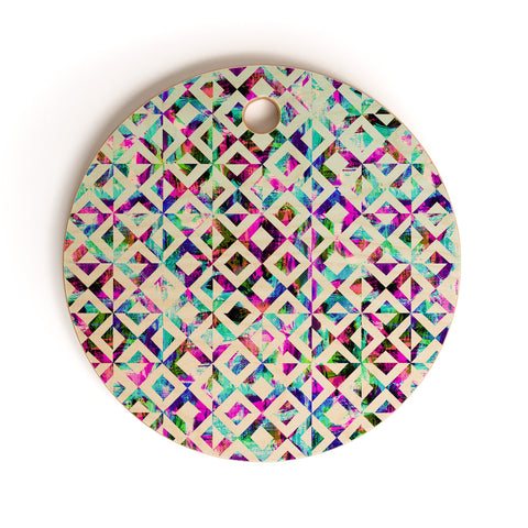 CayenaBlanca Artistic Tribal print Cutting Board Round