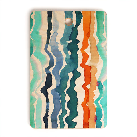 CayenaBlanca Beach Waves Cutting Board Rectangle