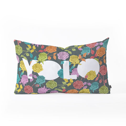 Jodi & Test Artist's Name YOLOTEST Oblong Throw Pillow